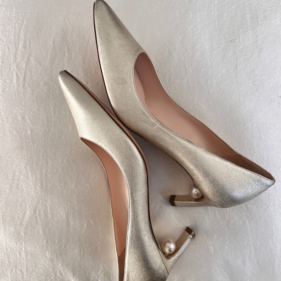 💫STUNNING!NWOT NICHOLAS KIRKWOOD•MIRA•Gold Pearl Pumps/Heels•Size 7•NEW•$795 - Picture 2 of 11